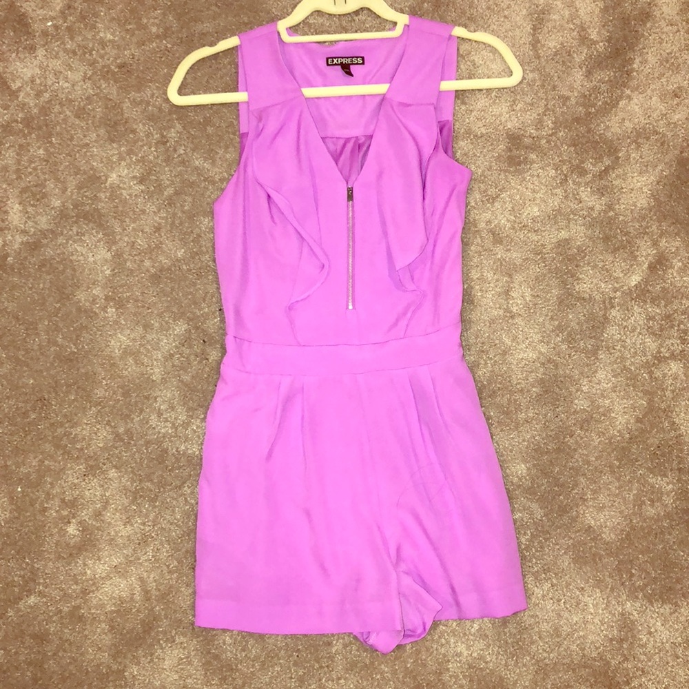 Purple romper.